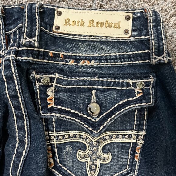 Rock Revival Women's Denim Jeans, Women's size 26, Angie Straight - Picture 5 of 16